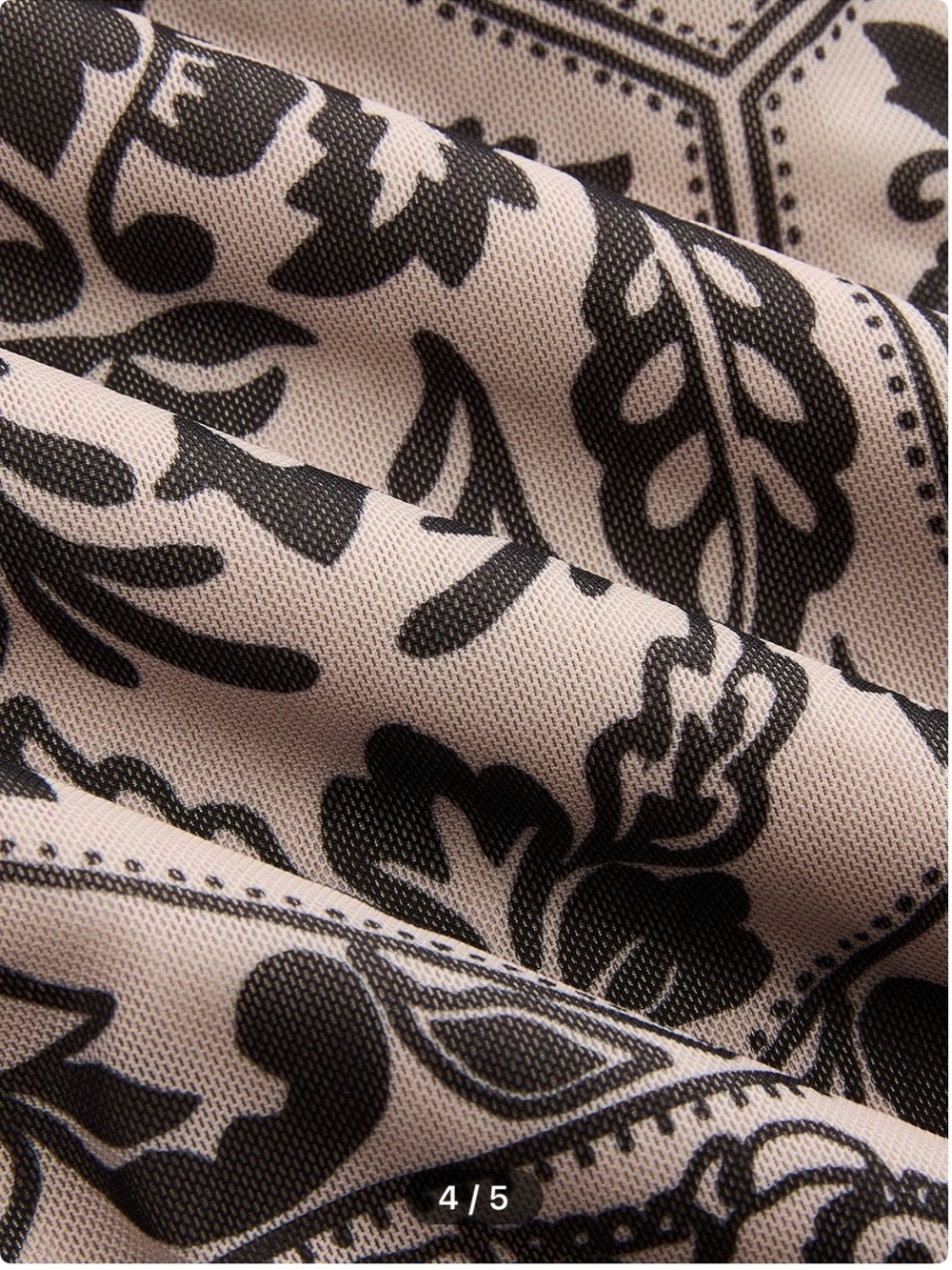 Commense Beige and Black Printed Maxi Dress - Picture 6 of 8
